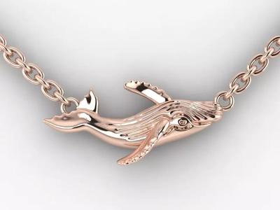 Blue whale pendant