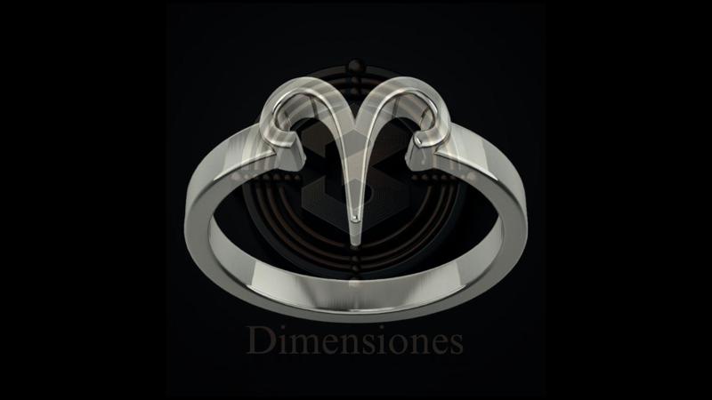 Aries sign ring