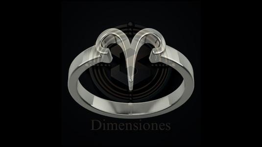 Aries sign ring