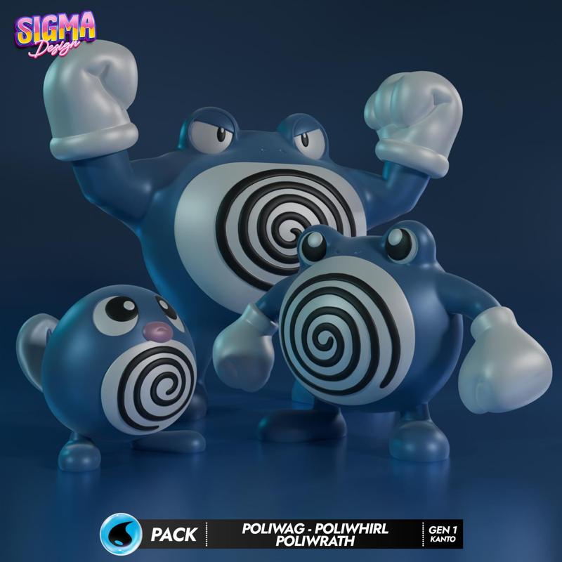 pack - poliwag poliwhirl poliwhirl poliwrath