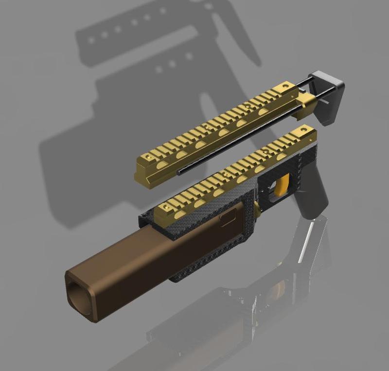 V2 GRENADE LAUNCHER FOR AIRSOFT 40MM GRENADES AND TAGINN