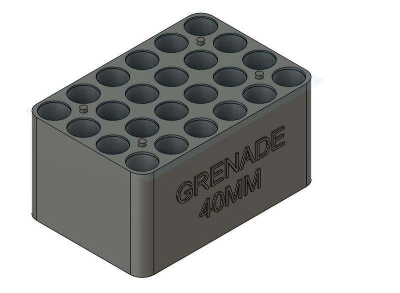 storage 40mm grenade/ rangement 40mm grenade airsoft