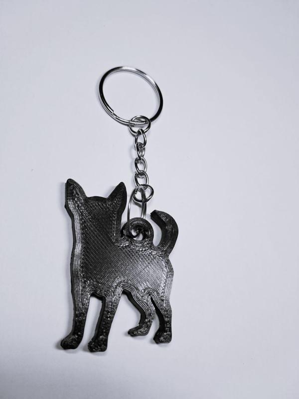 Chihuahua silhouette keychain