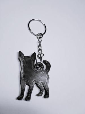 Chihuahua silhouette keychain
