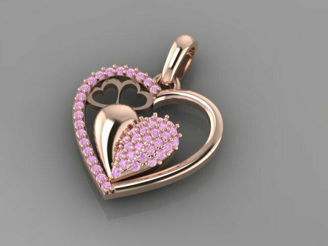 love heart pendant m