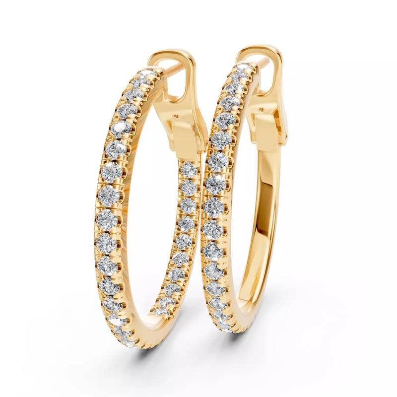 Round Earrings With Clasp Lock