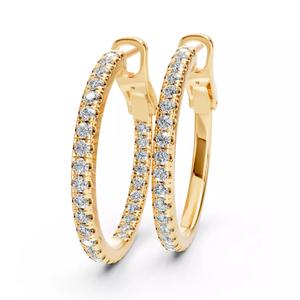 Round Earrings With Clasp Lock