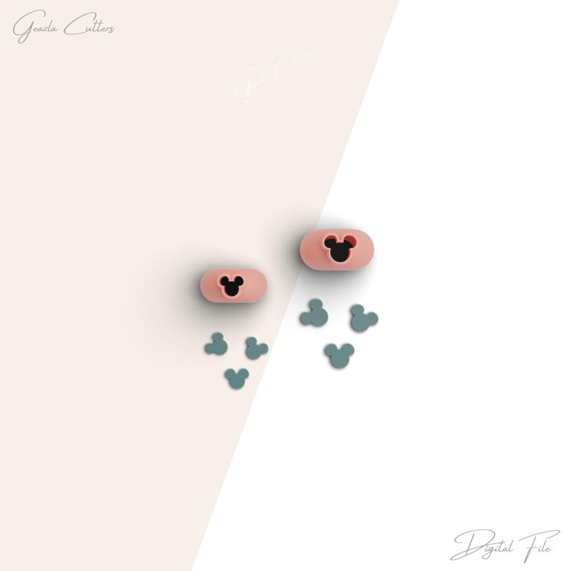 Mouse Micro Clay Cutter, Easter Mouse Polymer Clay Cutter, Tiny Clay Cutter, 2 Sizes Included, Digital STL File, No: 142