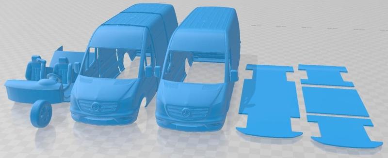 Mercedes Benz Sprinter Van L2H2 2018 Printable Van