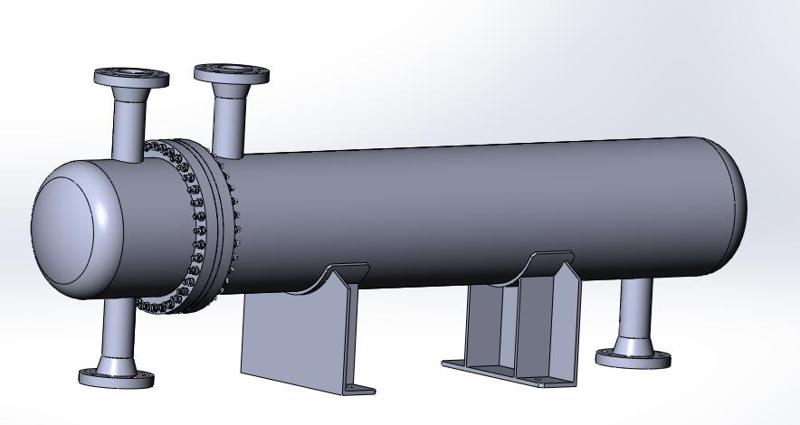 3D Model: Heat Exchanger (CAD, SolidWorks)