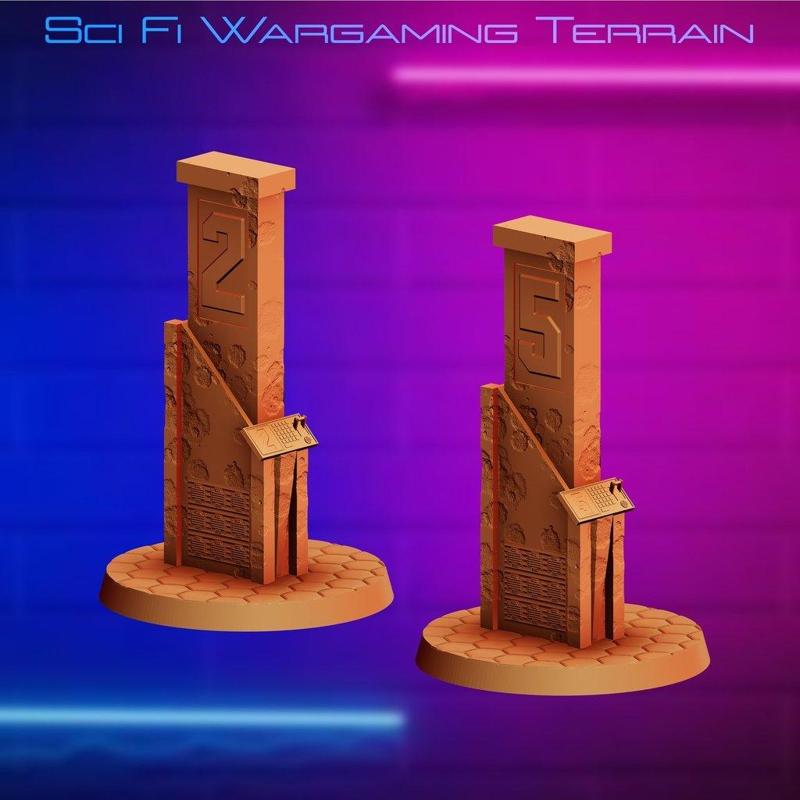 Objective Marker (Sci Fi Wargame Terrain Preview)