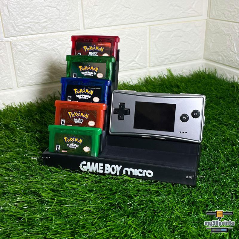 GAMEBOY MICRO STAND WITH 5X GAME CARTRIDGES HOLDER