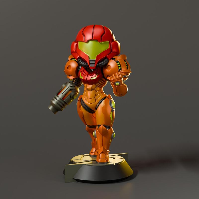 Samus Chibi - Super Metroid Fanart