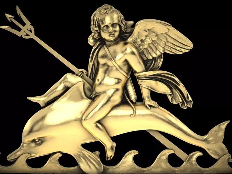 Bas- Relief Cupid at Sea by Thorvaldsens Museum