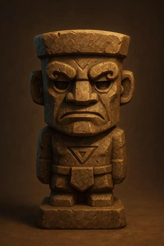 Tribal Guardian Idol - Stone Sculpture 3D Model for Print