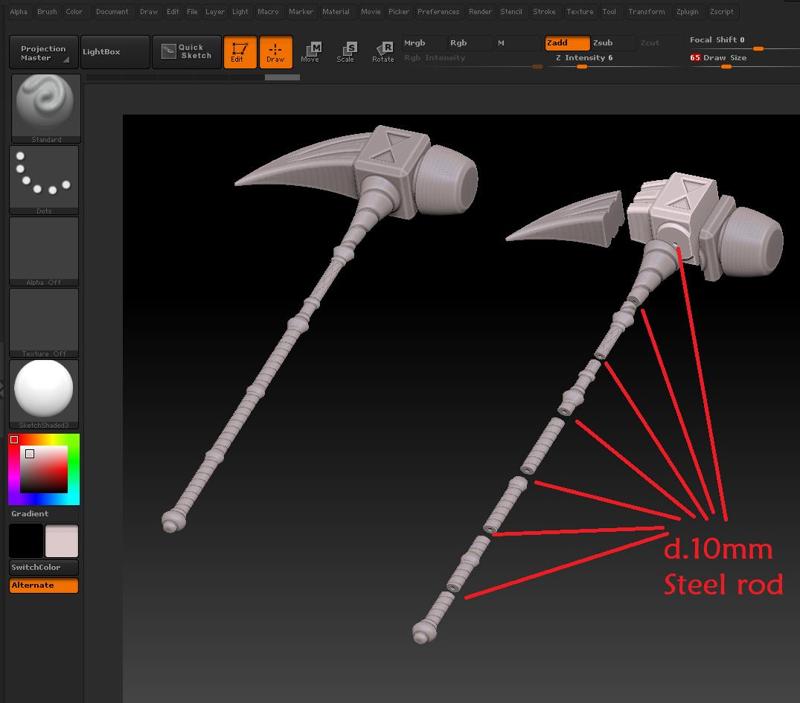 GIDEON DIANE 7DSins Hammer for Cosplay