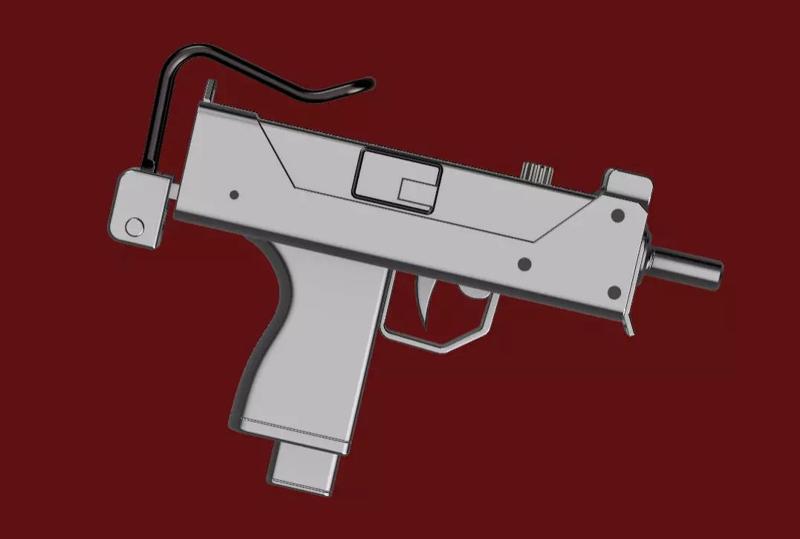 Resident Evil 2 Remake - MQ-11 machine gun for cosplay