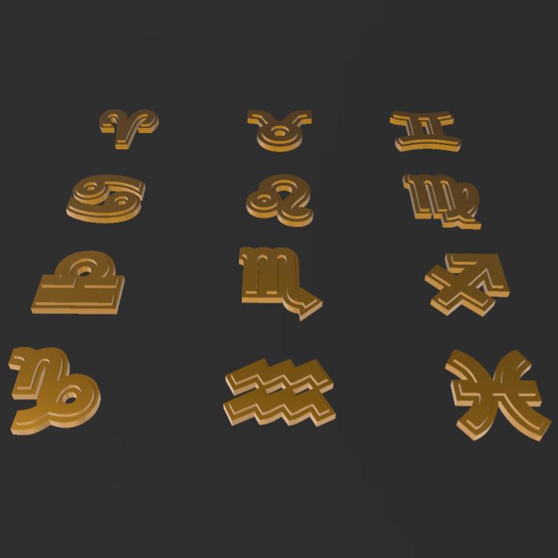 zodiac signs Wallart HD2