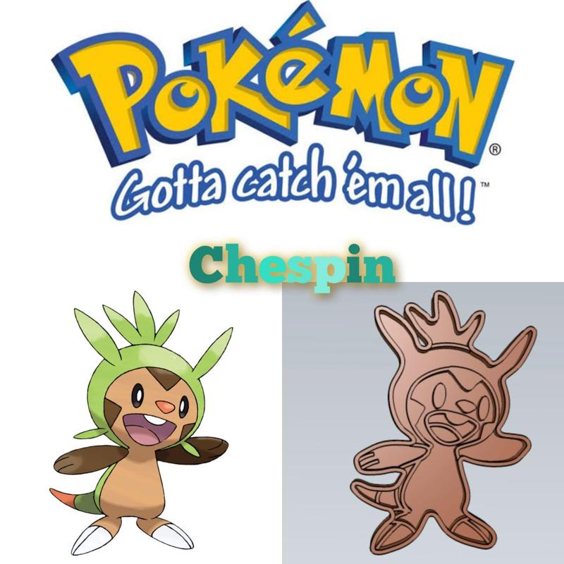 AMAZING POKEMON chespin COOKIE CUTTER STAMP CAKE DECORATING