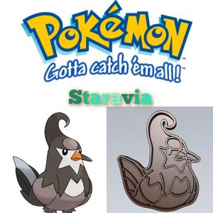 AMAZING POKEMON Staravia COOKIE CUTTER STAMP CAKE DECORATING