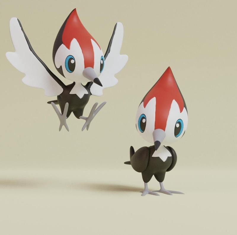 Pokemon - Pikipek with 2 poses