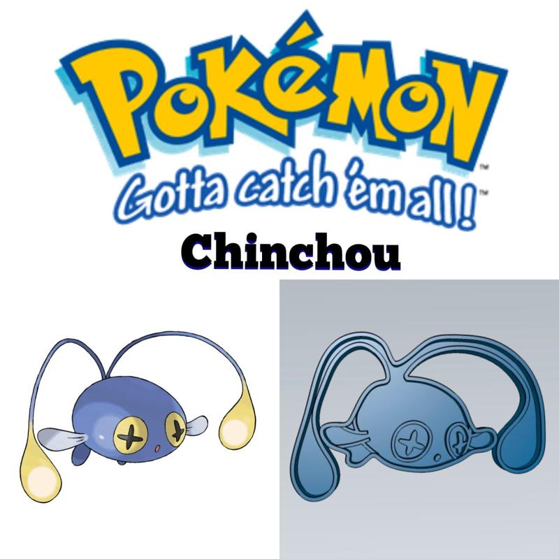 AMAZING POKEMON Chinchou COOKIE CUTTER STAMP CAKE DECORATING