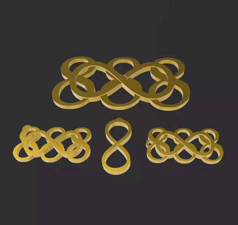 KIT INFINITE 888 ABUNDANCE KEYCHAINS NECKLACES WALLART