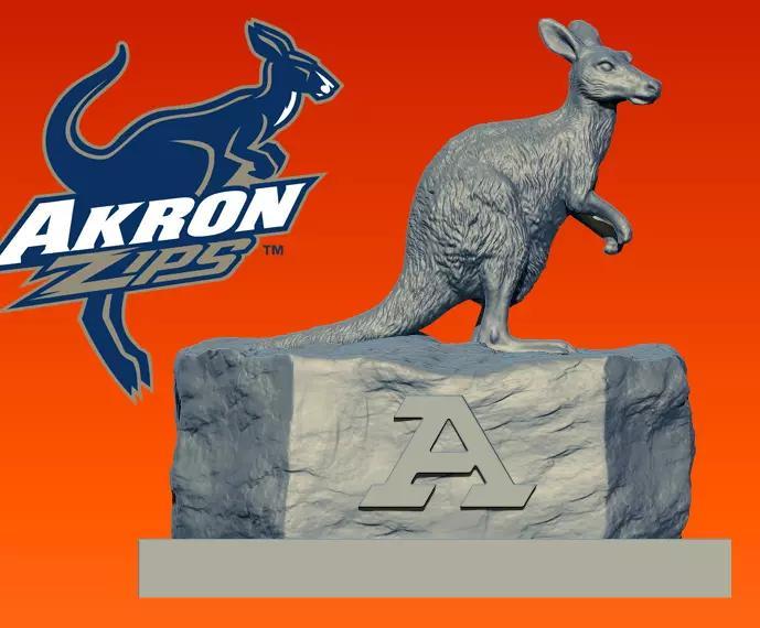 NCAA - AKRON ZIPS FOOTBALL MASCOT DECOR STATUE - 3D PRINT