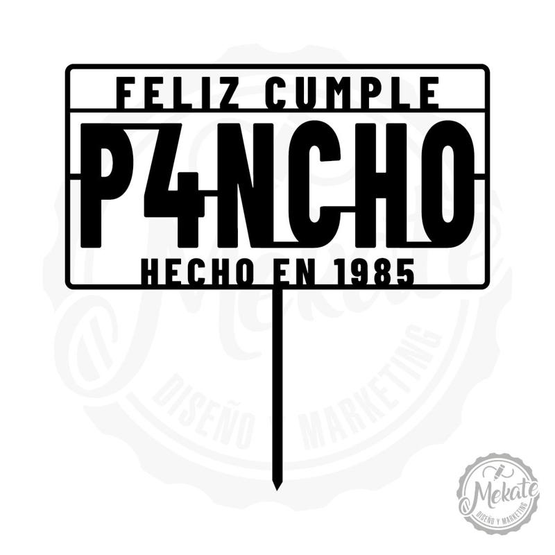 Personalized birthday topper Paco Pancho Francisco
