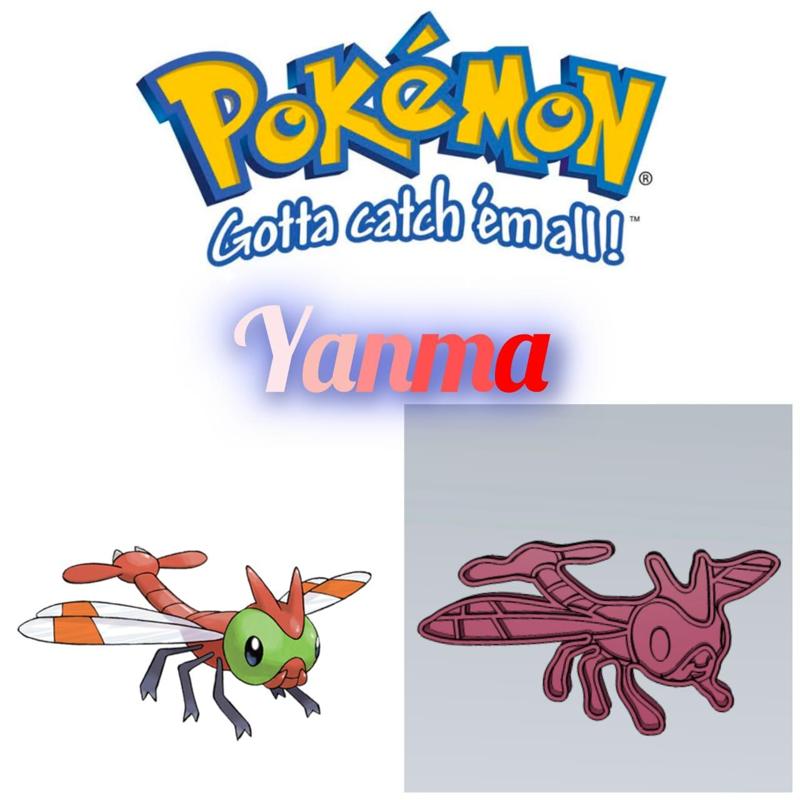 AMAZING POKEMON yanma COOKIE CUTTER STAMP CAKE DECORATING