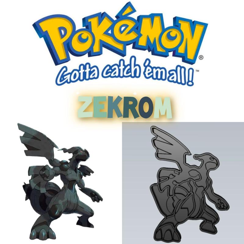AMAZING POKEMON Zekrom COOKIE CUTTER STAMP CAKE DECORATING