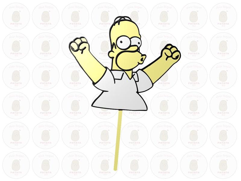 Cake Topper Adorno Torta - Homero Simpsons