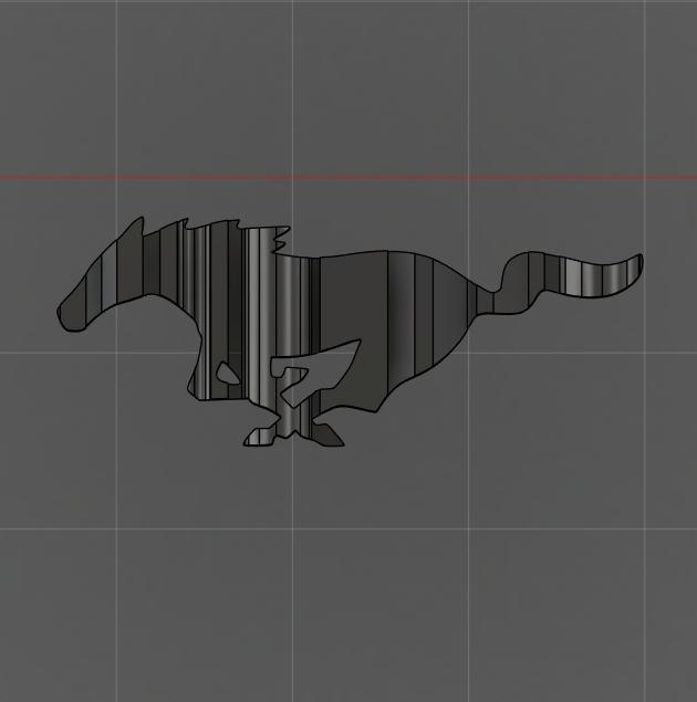 Mustang Logo Text Flip