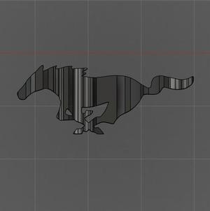 Mustang Logo Text Flip