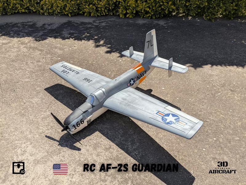 3D printed RC aircraft - Grumman AF-2S GUARDIAN - STL files