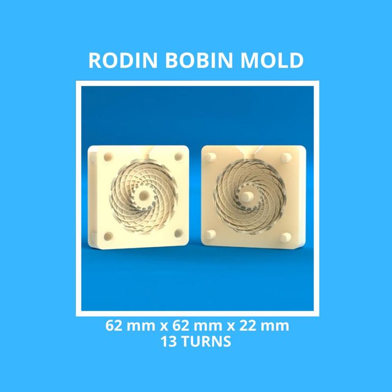 Rodin Bobin Mold for Resin Filling Model 3D Printing - 62 x 62 x 22 mm