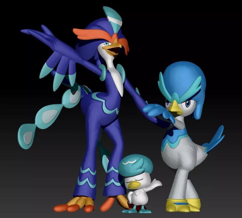 Pokemon Quaxly Quaxwell Quaquaval