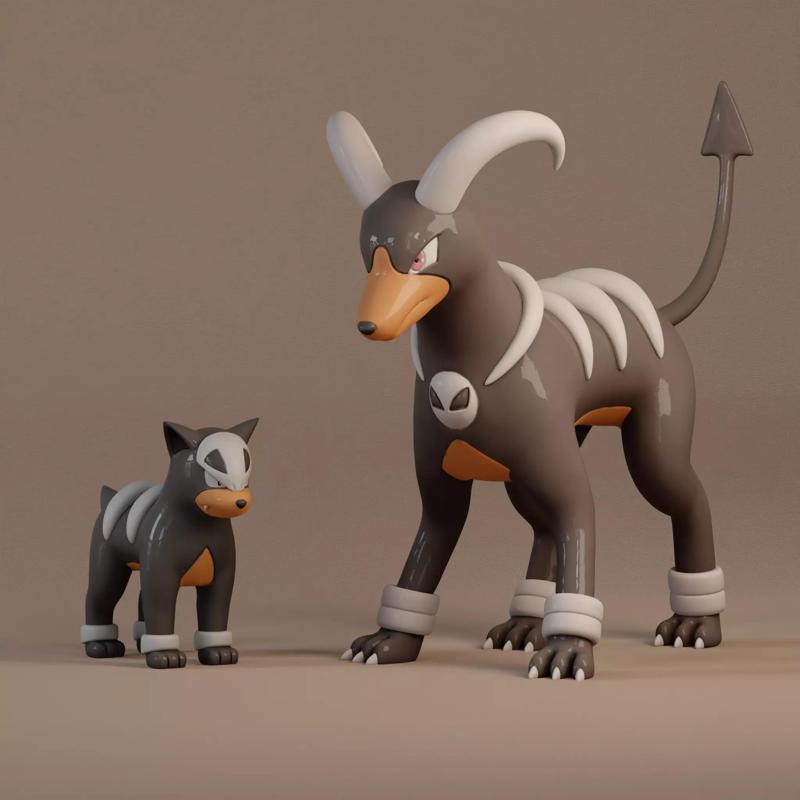 228  Houndour 229 Houndoom Pokemon 3d print model 3D print model