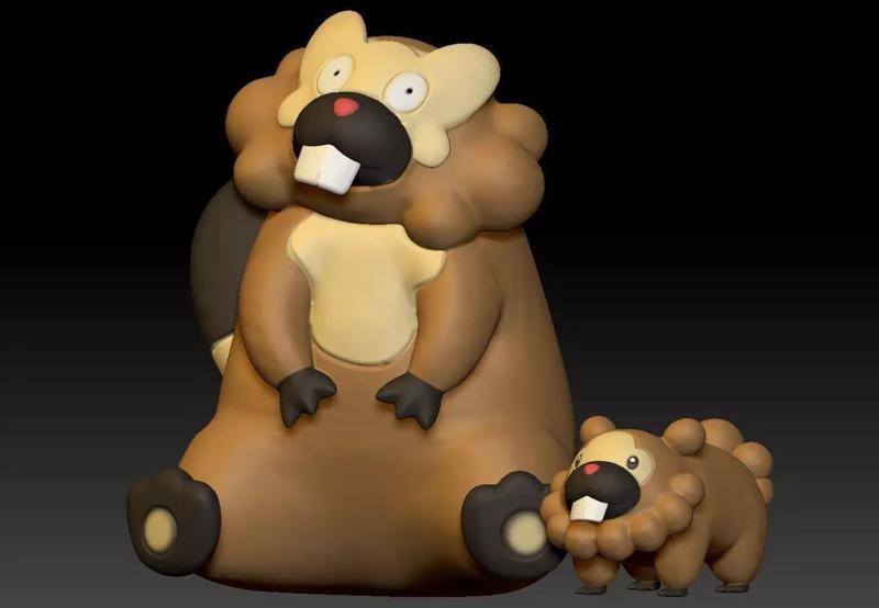 Pokemon Bidoof and Bibarel