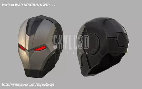 Variant War Machine Full Size Helmet 3D print ready STL
