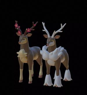 SAWSBUCK SPRING AND WINTER FORM - MEBUKIJIKA POKEMON
