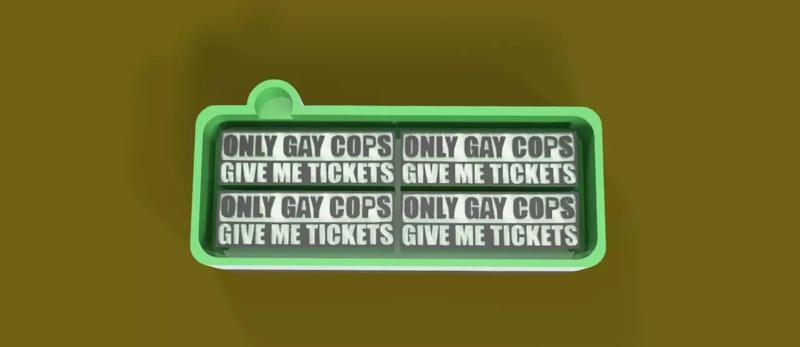 Car Guy Ticket Cop Freshie Mold  4 Cavity