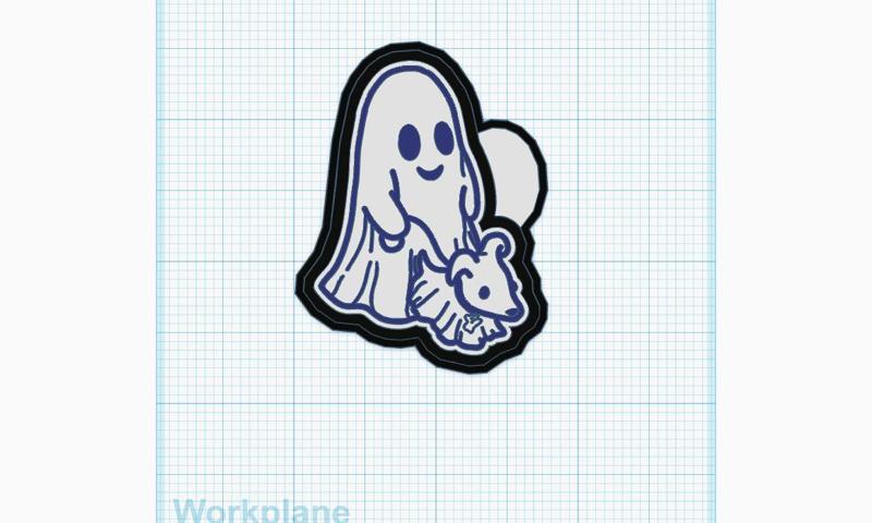 Ghost Walking Dog Car Freshie Silicone Mold Housing