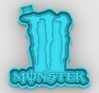 monster - freshie mold - STL for silicone mold