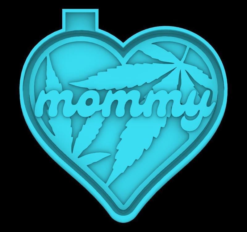 mommy dope - heart - freshie mold