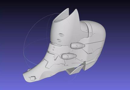 Evangelion Rebuild Unit 02 Head Replica Prinable Assembly