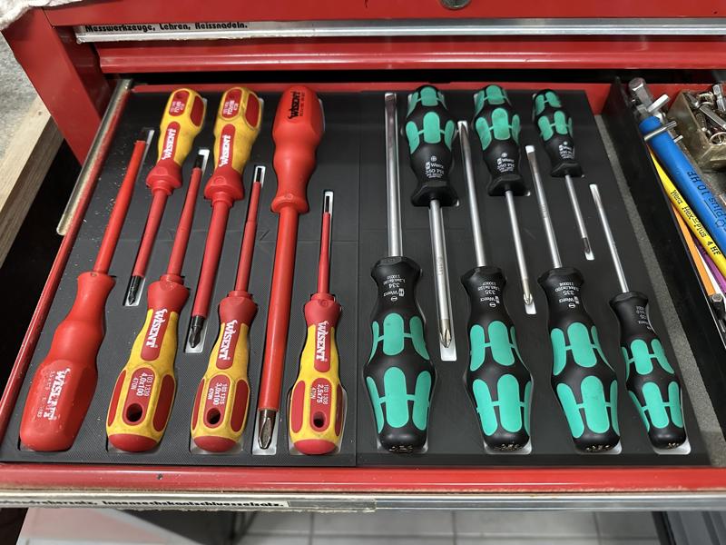 Drawer insert for WERA screwdrivers