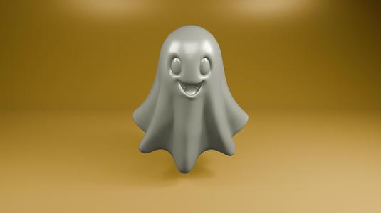 Smiling Ghost STL – Cute & Friendly Halloween 3D Printable Figurine