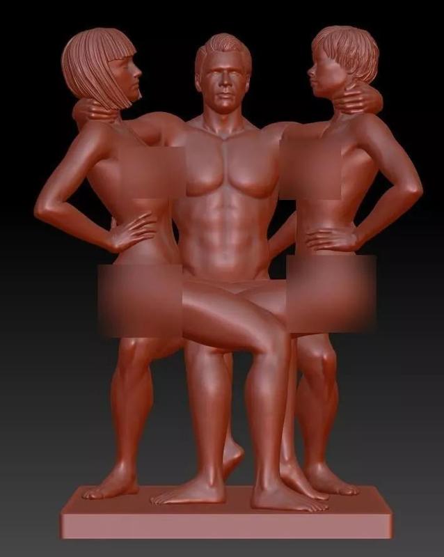 Nude and Cloth Human Chair model