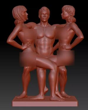 Nude and Cloth Human Chair model